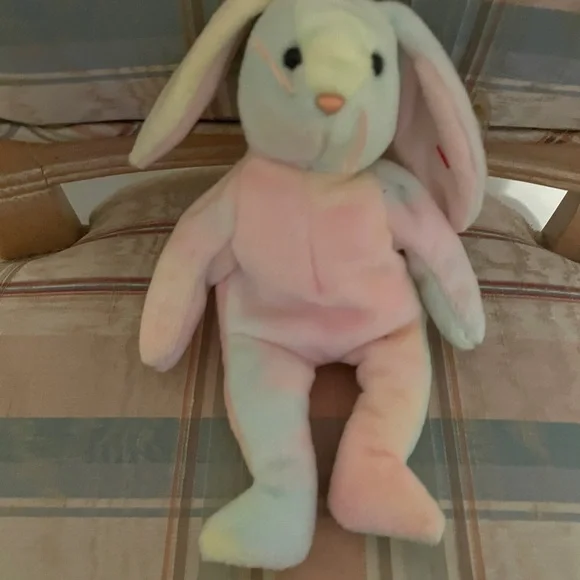 Ty Multicolor Plush Bunny - Picture 1 of 3